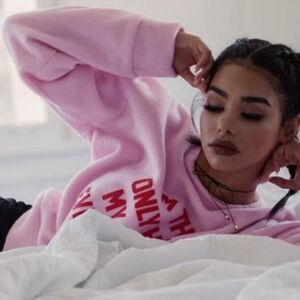 Dolls Kill "I'm The Only Hell My Mama Ever Raised" Pullover Fleece Sweat…